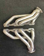 Small Block Chevy Silver Ceramic Coated Headers Straight Plug Sanderson Cc17-sec