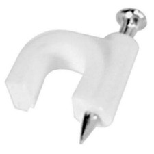 RG6 White Coax Clips 25pcs