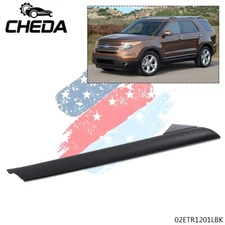 Fit For 2011-19 Ford Explorer Left Side Windshield Outer Trim Pillar Molding