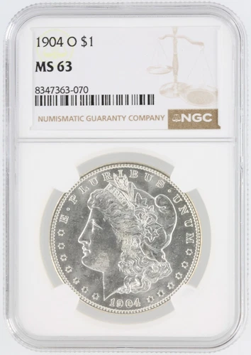 1904-O Morgan Dollar NGC MS63 New Orleans Minted Silver Dollar No Reserve