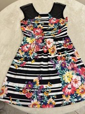 Enfocus Studio Womens Multicolor Sleeveless Fit & Flare Dress Size 8