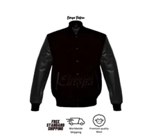 Varsity Bomber Baseball High Quality Wool & Real Cowhide Leather Sleeves Jacket