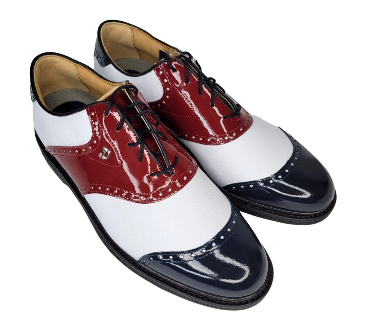 NEW 2024 FootJoy Dryjoys Premiere Series Wilcox Golf Shoes Red White Navy  10 M