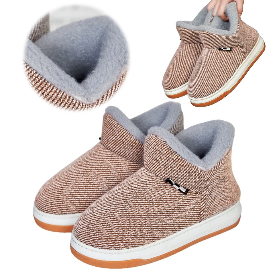 Men Women Warm Bootie Slippers Slipon NonSlip Bedroom Booties Memory