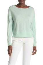 E075 NWT VINCE BOATNECK PIMA COTTON PULLOVER WOMEN TEE SHIRT SIZE S $95