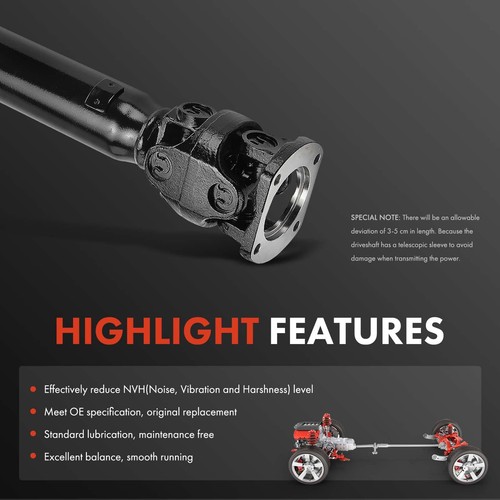 Front Driveshaft Prop Shaft Assy for Dodge Ram 4500 2008-2010 Ram L6 6.7L Diesel - Picture 4 of 8