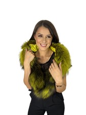 Silver Fox Fur Stole 47" 120cm Saga Furs Collar Big Fur Scarf Top Quality Fur