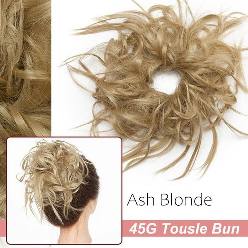 Messy Bun Haar Teil Echthaar Dutt Haargummi Haarverlängerung Haarknoten Haar DE - Bild 16 von 48
