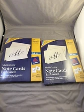 Avery Embossed Note Cards 30 with envelopes 4 1/4 x 5 1/2 Ink Jet #3259 2 Packs