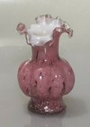 Bohemian Pink Glass Vase