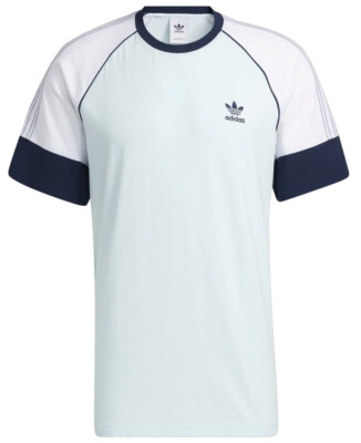 Adidas Originals Herren SST T-Shirt Almost Blau / Weiß / Navy Medium HI3019 NEU