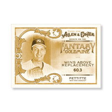 #FG-30 Andy Pettitte Gold / 10 Hergestellt 5x7 2018 Topps Allen & Ginter Fantasy