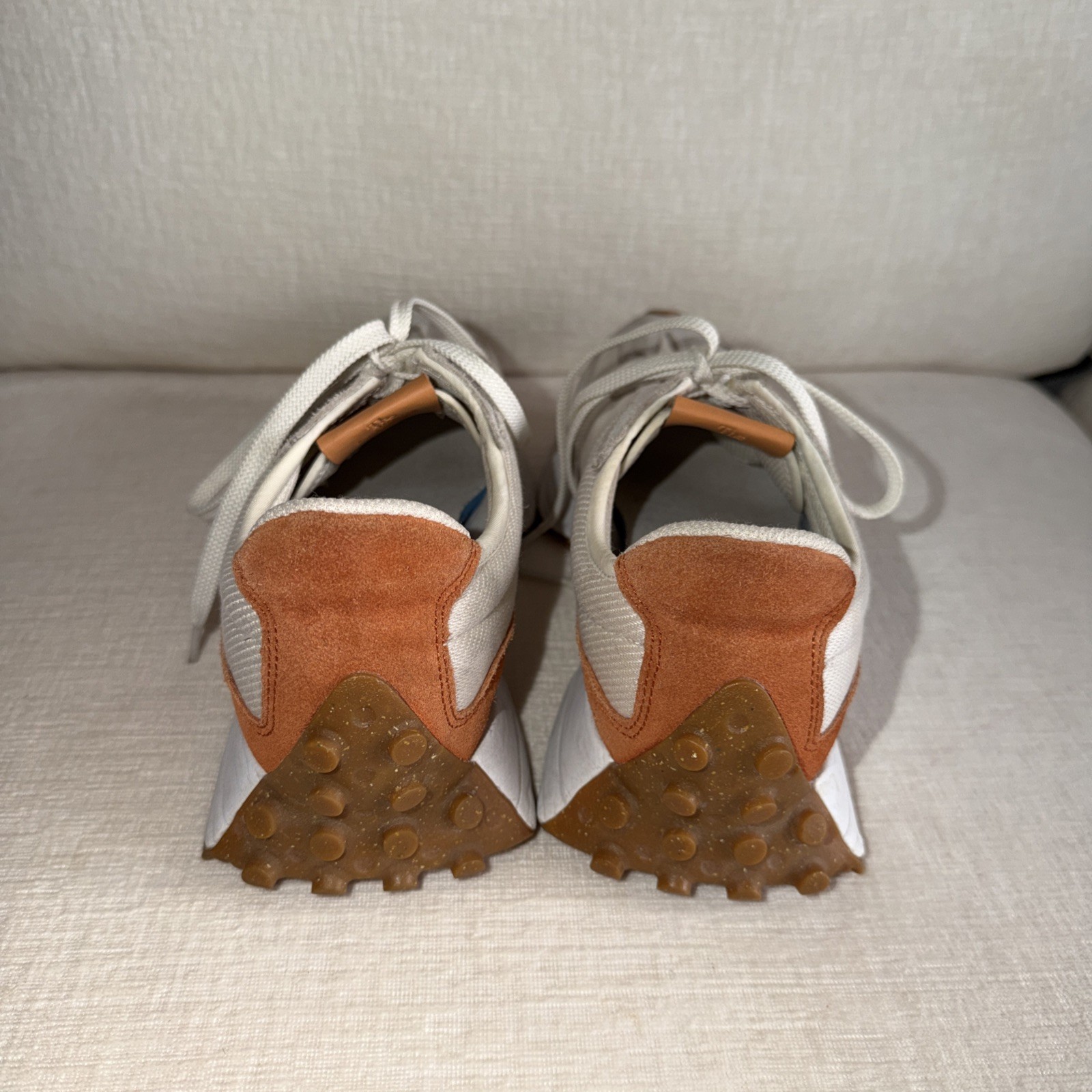 New Balance 327 Leather Sneakers Shoes Size 8 Rust/Sand thumbnail 6