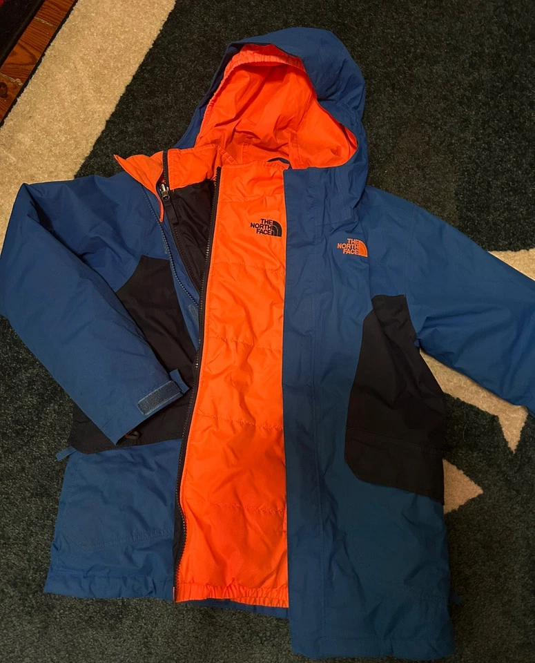 The North Face HyVent Gonzo Insulated Blue Orange Boys Snow Jacket L 14/16  - Image 2 of 4
