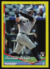 2024 Topps Archives Austin Wells #209 Yellow Foilboard RC