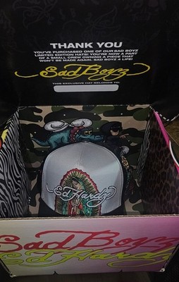 Sad Boyz X Ed Hardy  LA VIRGEN  Hat Junior H  Comes With Tags And Original Box