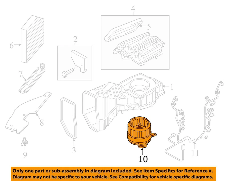 2014-2018 AUDI RS7 OEM CONJUNTO DE MOTOR DE VENTILADOR PAINEL DIANTEIRO DIREITO 4H1820021 - Imagem 3 de 4