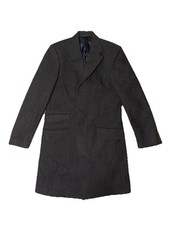 Vintage Banana Republic Wool Blend Brown Coat Hidden Buttons Pockets Men s Small