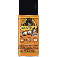 Gorilla Heavy Duty Clear Spray Adhesive - 4 Ounce Multipurpose and Repositionabl