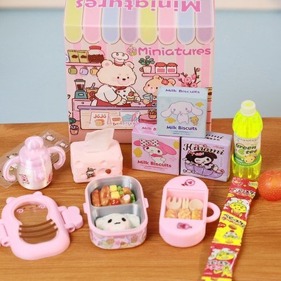Simulated Lunch Dollhouse Food Toys Bento Boxes Tableware Mini House Adornments