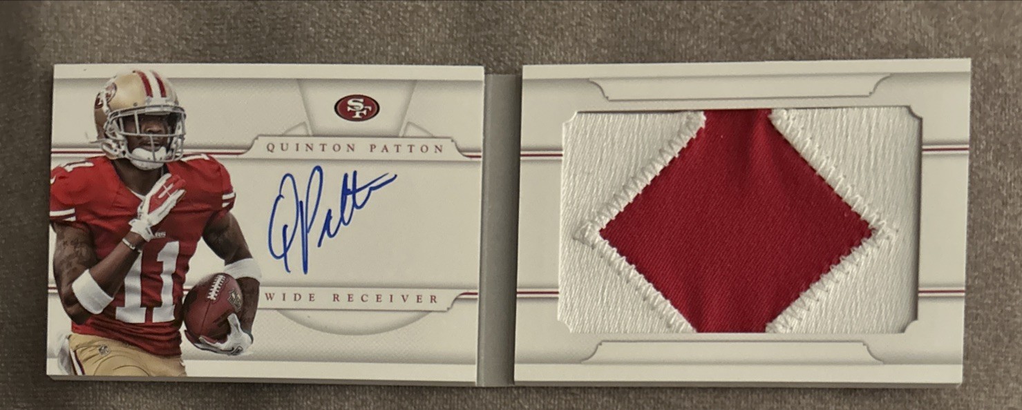 Quinton Patton Panini National Treasures Rookie NFL Gear Dual Materials Signatures #30 Base