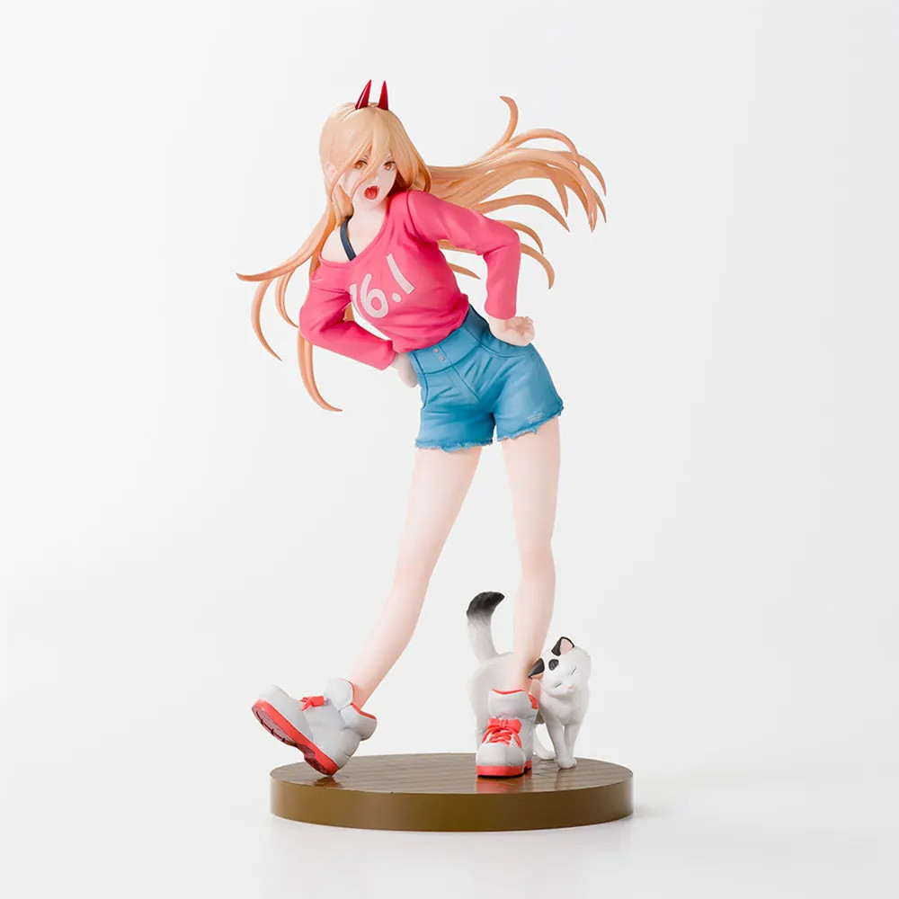 15CM Anime CHAINSAW MAN Figure POWER Sitting Position Anime Model Toys Gifts