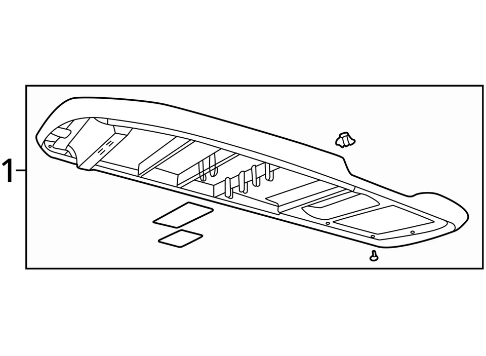 Chevrolet GMC Astro Safari 2002-2005 panel ASM RF CNSL UPR * LT 12384813 NUEVO OEM Foto 3 de 3