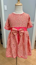 Coral Lace Lyrical Dance Dress Child M