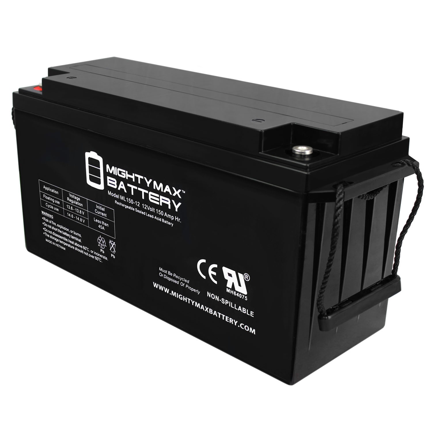 Mighty Max 12V 150AH SLA Replacement Battery for PV Solar Power