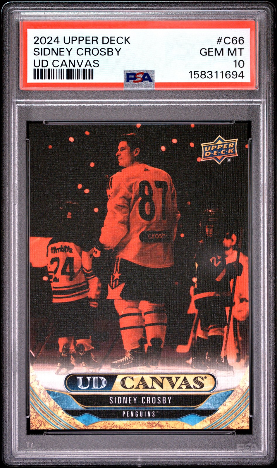 158311694 Sidney Crosby 2024 Upper Deck #C-66 UD Canvas PSA 10 view 1