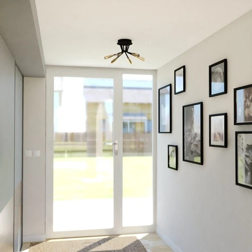 Vaxcel Lighting C0264 Ellis 6 Light 16"W Semi-Flush Ceiling - Black - Picture 8 of 12