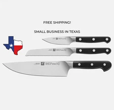 ZWILLING Pro 3-pc Starter Knife Set 38430-008 Brand New Kitchen Knives