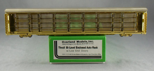 Overland Models HO Latón OMI-3120 Thrall Bi-Nivel Auto Rack con Puertas de Extremo Bajo Sin Apto | Zustand: New