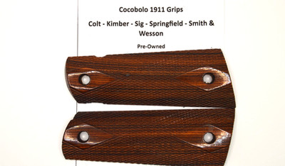 Fusion Firearms 1911 Full Size Grips, Red Cocobolo Smooth With Beveled Bottom