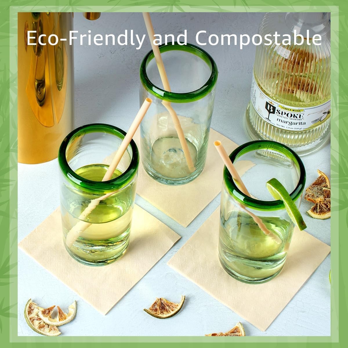 100% Bamboo Wedding Cocktail Napkins Disposable (250 250 Napkins, Light Brown 