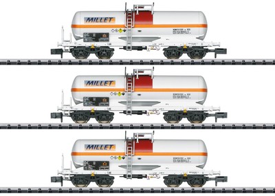 Minitrix 18266 N 3er Set Kesselwagen Ep. VI Millet