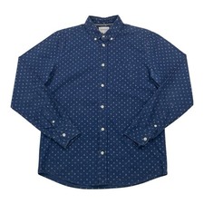 Norse Projects Shirt Men's Medium Blue ANTON FLORA Long Sleeve Button Down