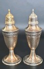 Evans: EPNS; Electro Plated Nickel Silver Hammered Salt & Pepper Shaker Set — photo 1