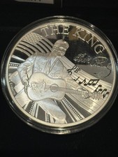 5OZ Silver Coin 0.999 - IF I CAN DREAM - THE KING Elvis Presley COA Rock Roll