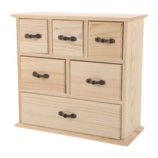 Organizador de Escritorio de Madera con 6 Cajones - Gabinete de Caja de Almacenamiento de Escritorio de Madera para Archivo