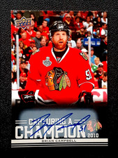 BRIAN CAMPBELL 2025-26 BLACKHAWKS CENTENNIAL CAPTURING A CHAMPION AUTOS    77597