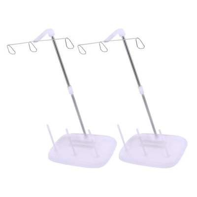 2Pcs Embroidery Thread Rack with Stable Support for Efficient Sewing Machine Use