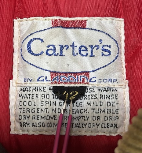 Vintage Carter’s Canvas Barn Coat Size 42 Quilt-Lined Insulated Chore Jacket USA - Afbeelding 13 van 24