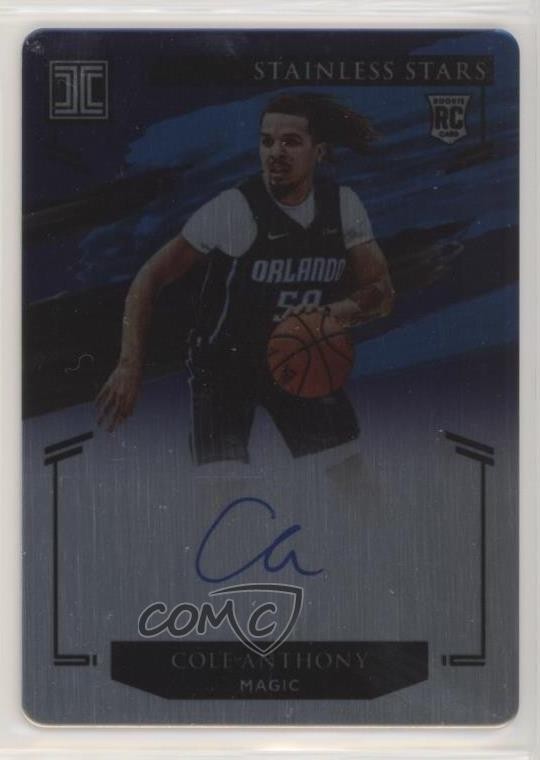 2020-21 Impeccable Stainless Stars Blue 46/75 Cole Anthony Rookie Auto RC g9t