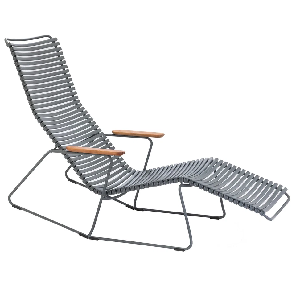 HOUE Click Sunrocker Liege Gartenmöbel Strandliege Gartenliege dunkelgrau