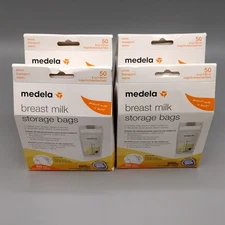 New Medela Breast Milk 6oz/180ml Storage Bags 50 Count Freezer Safe Lot Of 4
