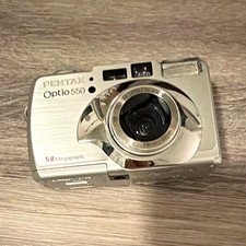 PENTAX Optio 550 Silver Compact Digital Camera 5MP 5x/4x Zoom Flash USB AA