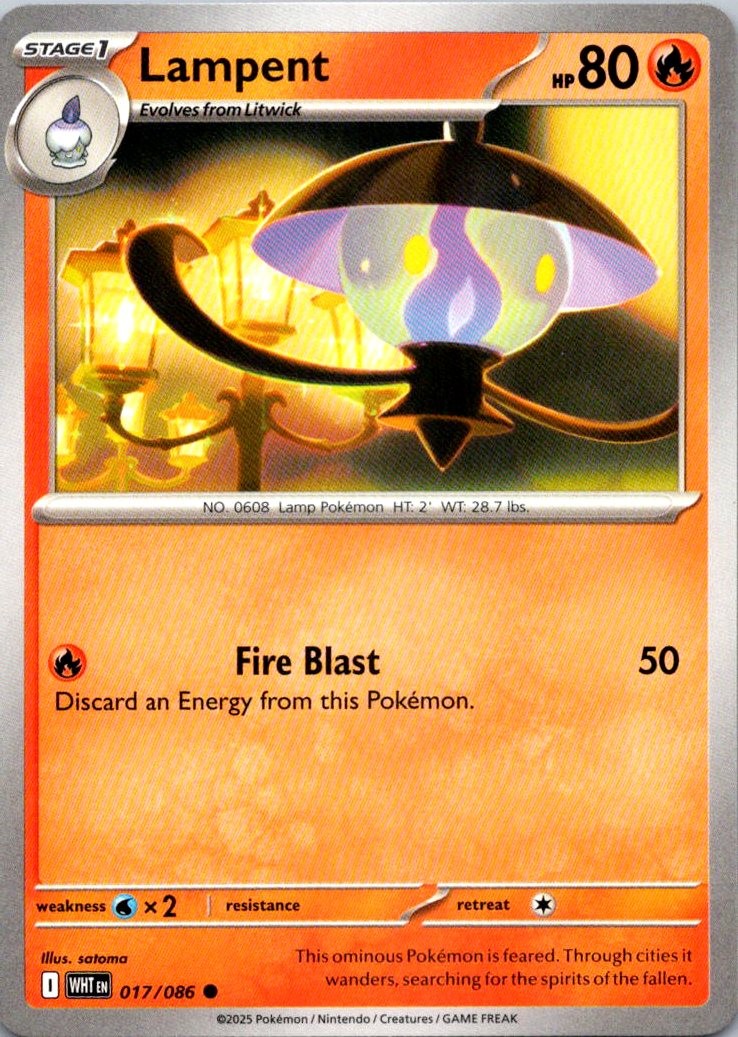 LAMPENT 017/086 WHITE FLARE POKEMON LP