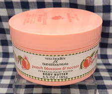 Bath Body Works Peach Blossom Nectar Vera Bradley Body Butter Moisturizer New