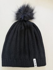 Women's Hurley Helena Pom Beanie / Winter Hat - Black -  OSFA
